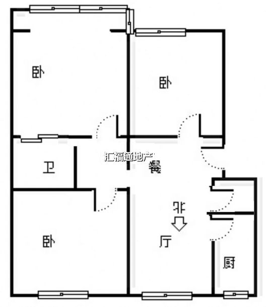 天保郦景3室2厅2卫户型图