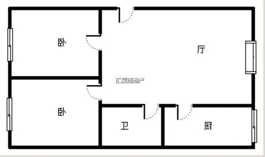 惠友橙园2室1厅1卫户型图