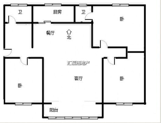 邮政小区3室2厅2卫户型图
