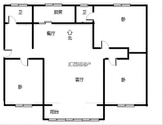 邮政小区3室2厅2卫户型图