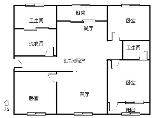 金兴花园3室2厅2卫户型图