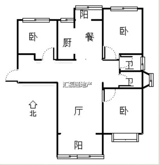 香邑溪谷一期3室2厅2卫户型图