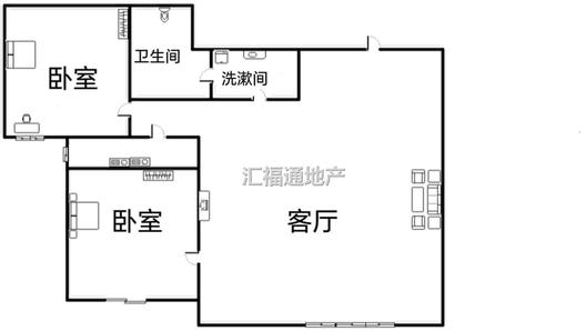 三利中和城二期东区(C区）2室1厅1卫户型图