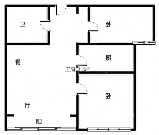 香邑溪谷上园2室2厅1卫户型图