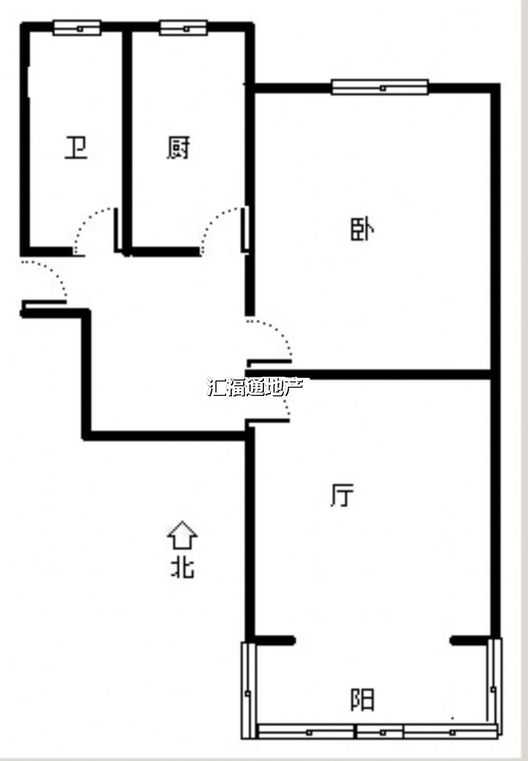 市值小区（文昌祠社区）2室1厅1卫户型图