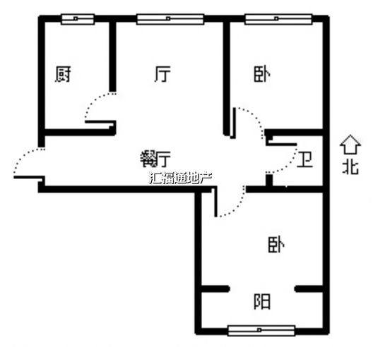 公园壹号2室2厅1卫户型图