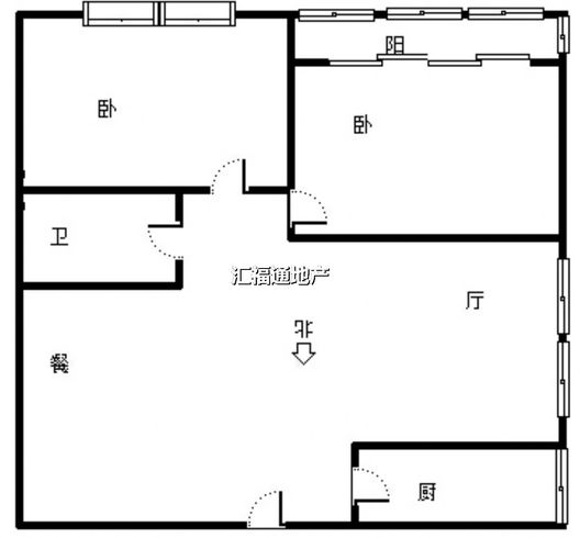 北新家园（锦绣范阳）2室2厅1卫户型图