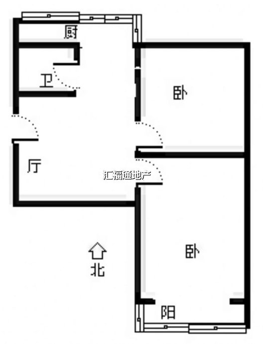 一七三小区2室2厅1卫户型图