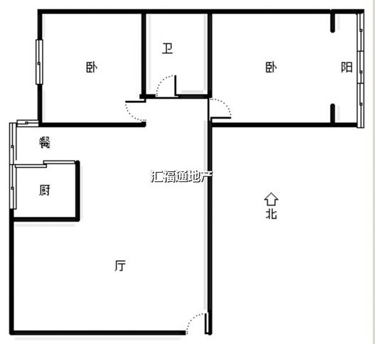 北新家园（锦绣范阳）2室2厅1卫户型图