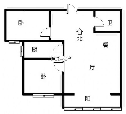 香邑溪谷上园2室2厅1卫户型图