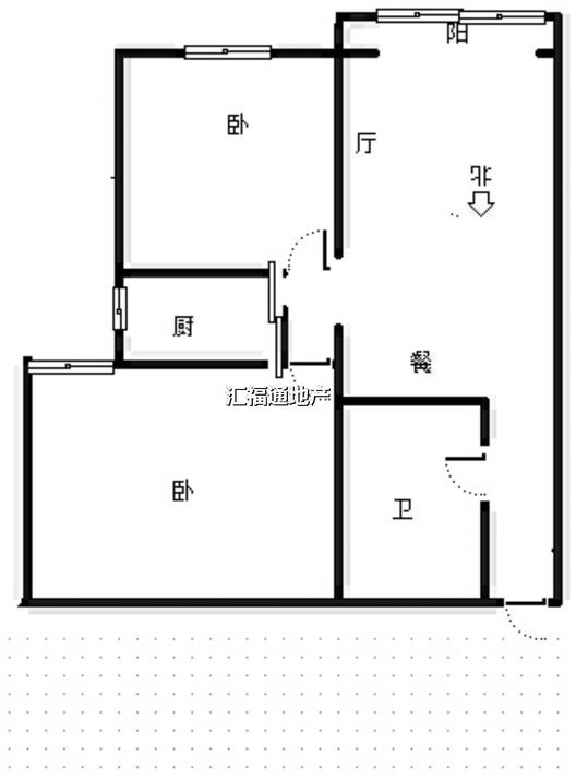 公园壹号2室2厅1卫户型图