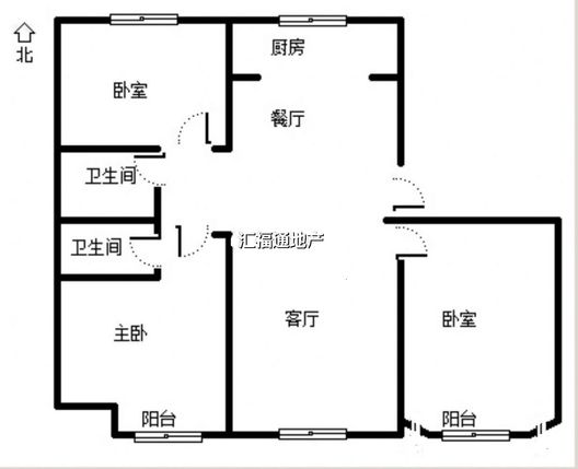 金品时代3室2厅2卫户型图