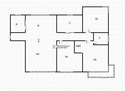 三利中和城二期东区(C区）3室2厅2卫户型图