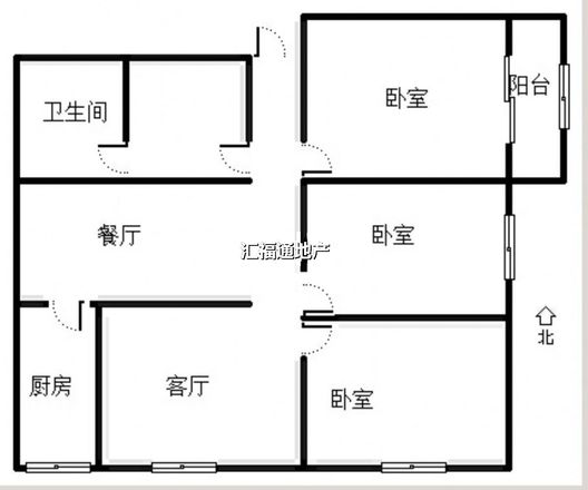 宏远二号院3室2厅1卫户型图