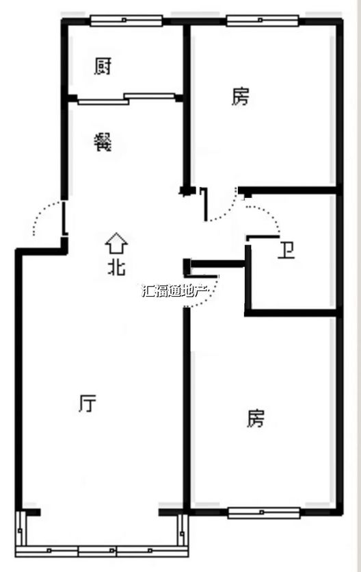 银都花园2室2厅1卫户型图