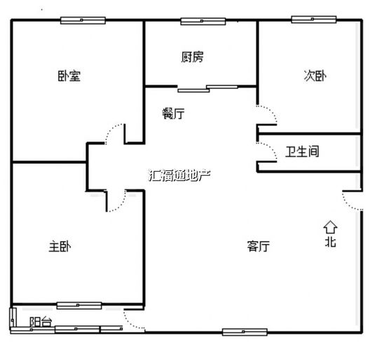 新星小区3室2厅1卫户型图