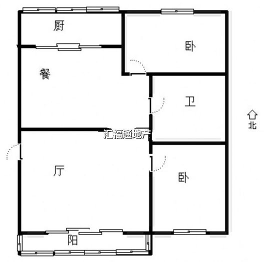 怡海嘉园2室2厅1卫户型图