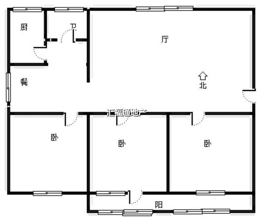 法院家属小区3室2厅1卫户型图