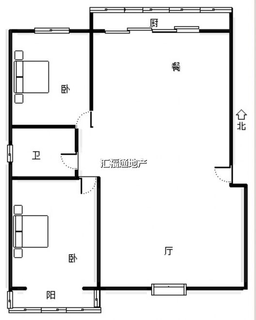 长天小区2室2厅1卫户型图