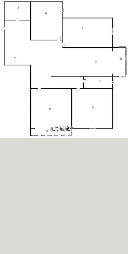 公园壹号3室2厅2卫户型图