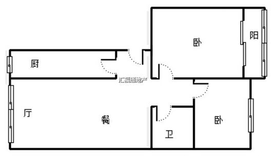 宏远二号院2室2厅1卫户型图