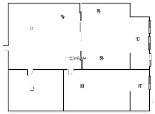 东林家园1室1厅1卫户型图
