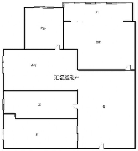 军怡公馆（北京公馆）2室2厅1卫户型图