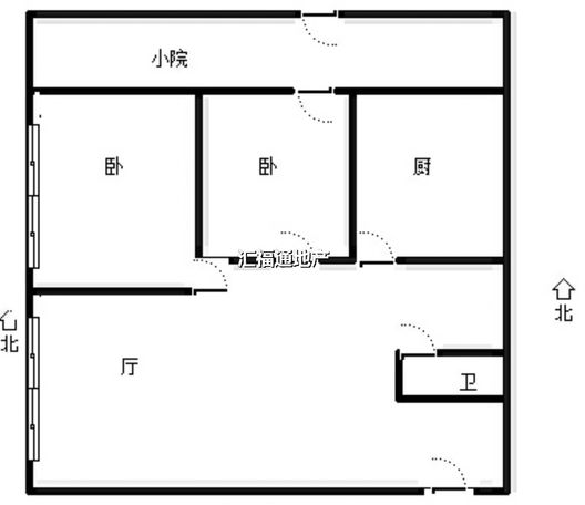 九里京城2室2厅1卫户型图