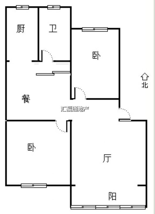 金城花园3室2厅1卫户型图