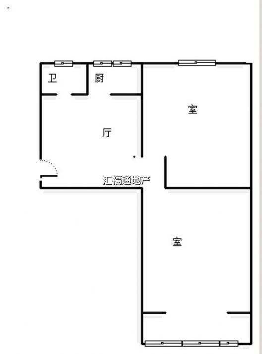 三五四三社区居民委员会2室1厅1卫户型图
