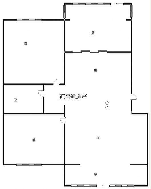 怡安小区2室2厅1卫户型图