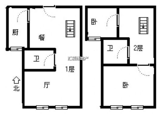 卓悦城北京未2室2厅2卫户型图