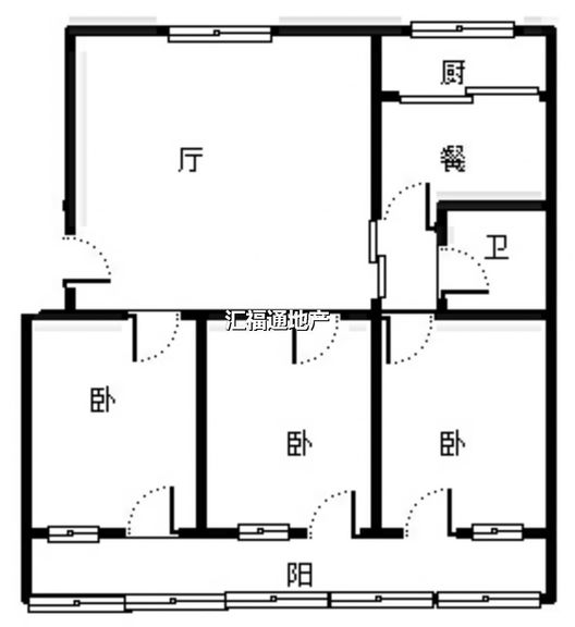 华光小区3室2厅1卫户型图