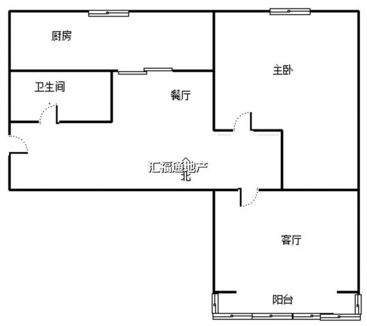仁和小区1室2厅1卫户型图
