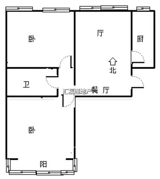 公园壹号2室2厅1卫户型图