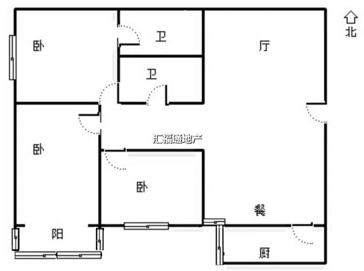 天保郦景3室2厅2卫户型图
