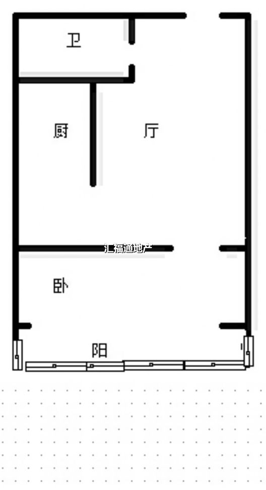 联合七号院1室1厅1卫户型图