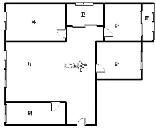 北新家园小区3室1厅1卫户型图
