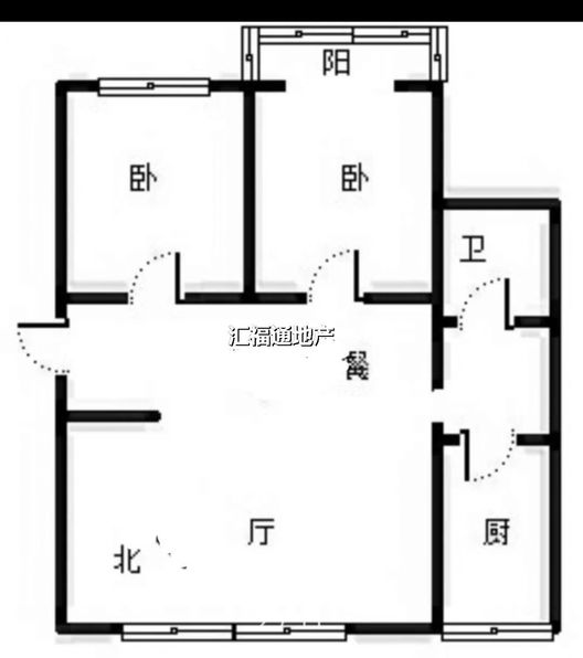 金地小区2室2厅1卫户型图