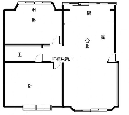 惠友康庭2室2厅1卫户型图