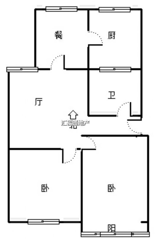 永济秀园2室2厅1卫户型图