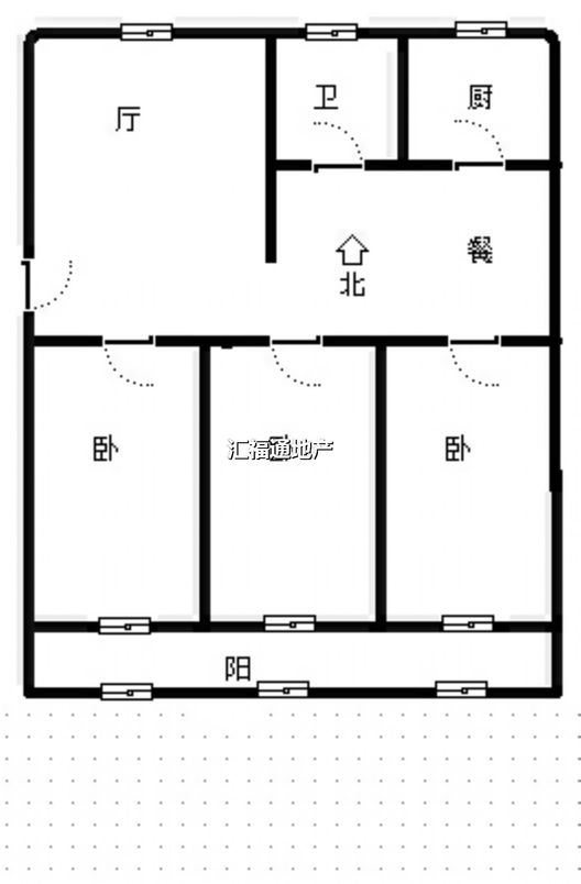 华光小区3室2厅1卫户型图