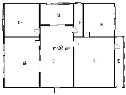 九州小区3室2厅1卫户型图