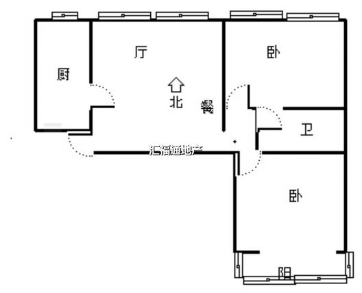 公园壹号2室1厅1卫户型图