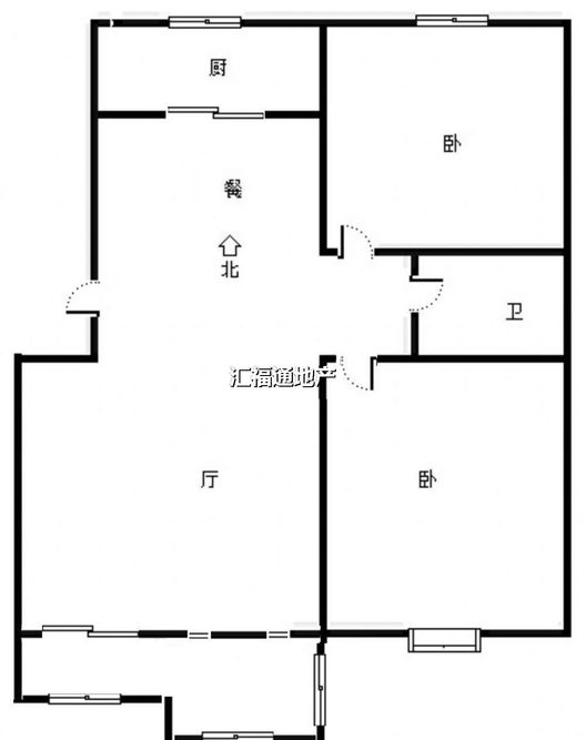 仙颐园小区2室2厅1卫户型图