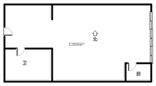 公园80902室1厅2卫户型图