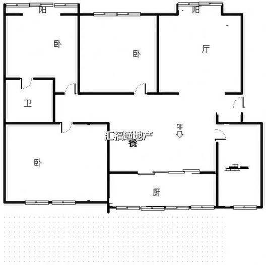 世纪嘉园3室2厅2卫户型图