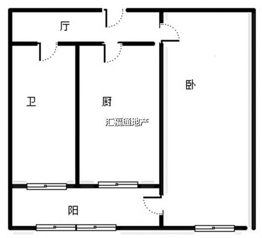 地质总局南院1室1厅1卫户型图