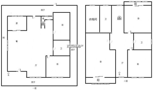 名流丽苑5室3厅3卫户型图