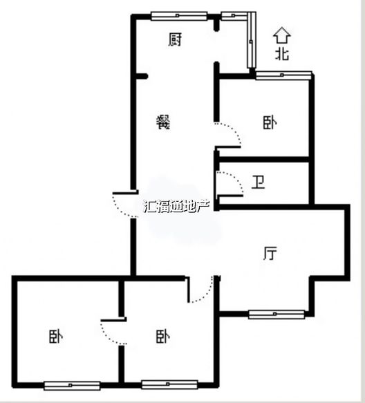 范阳一号（鹏渤御苑）3室2厅1卫户型图